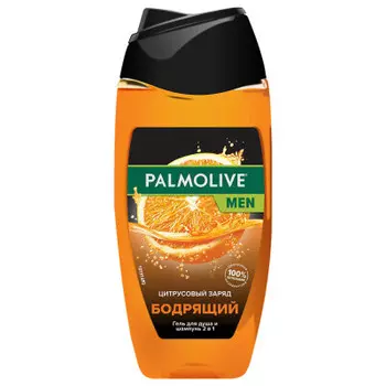 Гель для душа и шампунь Palmolive MEN 250 мл Бодрящий Цитрусовый Заряд мужской 2 в 1