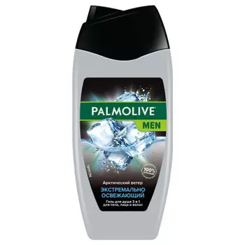 Гель для душа Palmolive MEN 250 мл Экстремально освежающий Арктический ветер мужской 3 в 1 для тела,
