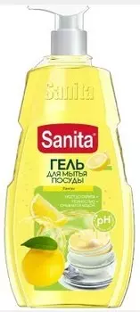 Гель для мытья посуды санита 900 г сицилийский лимон и мелиса