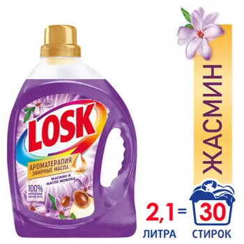 Гель для стирки лоск 2.19 л арома жасмин и масло жожоба