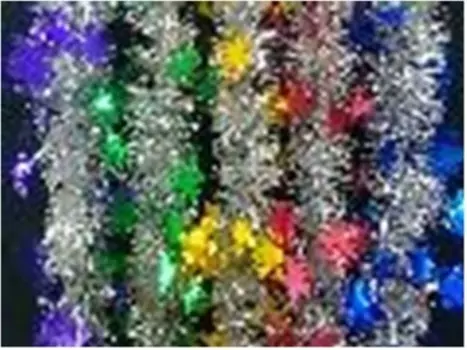 Гирлянда снежинка 70+105мм 2м г-255