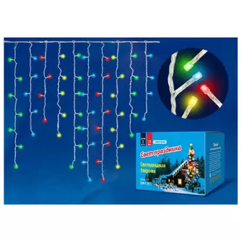 Гирлянда Uniel 1.8м бахрома разноцветный ul-00005273