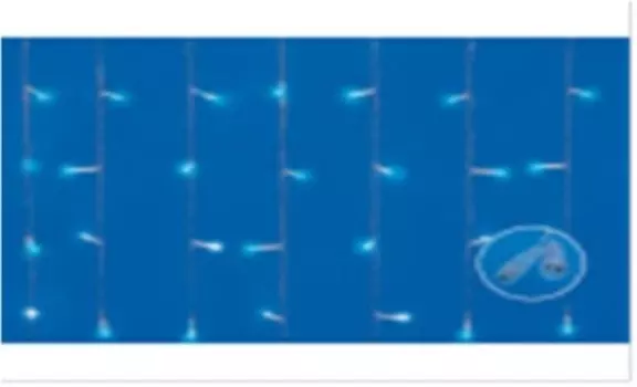 Гирлянда юниель занавес мигающая 3 х2м 240 светодиодов белый/синий свет ul-00007214