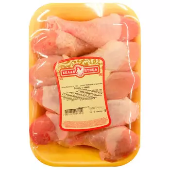 Голень цыпленка бройлера охл на лотке белая птица