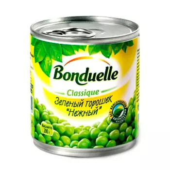 Горошек зеленый Bonduelle нежный 200г
