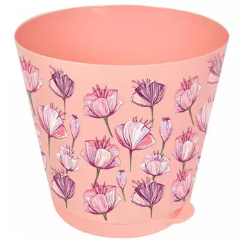 Горшок для цветов изи гроу д12 см 0.7 л с прикорневым поливом розовый сад ing47012 рс