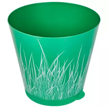 Горшок для цветов изи гроу д16 см 1.8 л с прикорневым поливом зелёная трава ing47016 зт