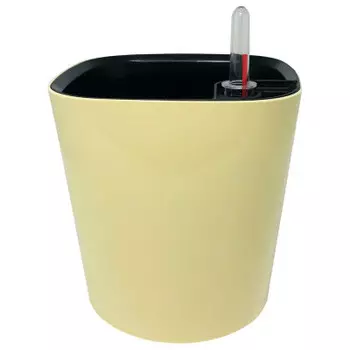 Горшок для цветов комфорт 3 л с автополивом кремовый техоснастка