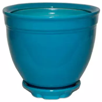 Горшок для цветов люкс №3 1.2 л голубой керамика