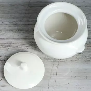 Горшок для запекания 0,45л белый керамика 1875297