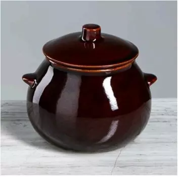 Горшок для запекания 0.6 л капля коричневый глянец керамика 1875395