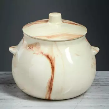 Горшок для запекания 0.6 л капля мрамор глянец 794805