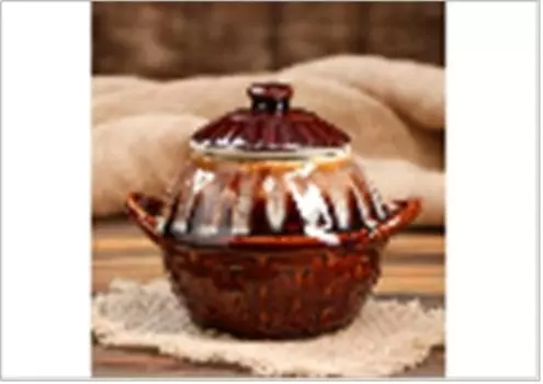 Горшок для запекания 0.7 л корзина керамика 749199