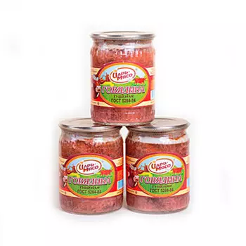 Говядина тушеная царь-мясо 500 г гост 1 с ст/б