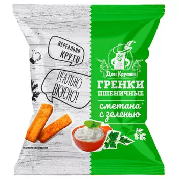 Гренки Дон Крутон 55г сметана зелень