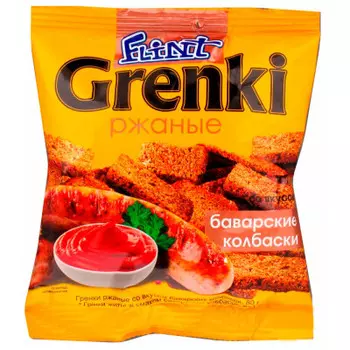 Гренки Флинт 130г баварские колбаски