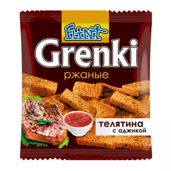 Гренки флинт 80г телятина с аджикой