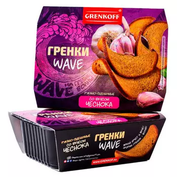 Гренки гренковъ 100 гр волнистые чеснок