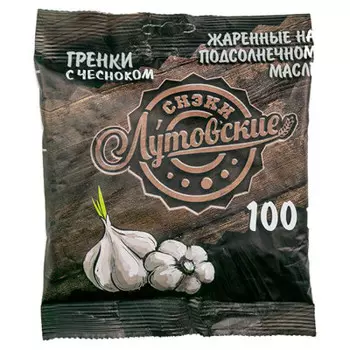 Гренки лутовские 100 г чеснок