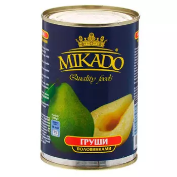 Груши микадо 425 г половинки ж/б