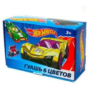 Гуашь 6цв Centrum Hot Wheels 88763