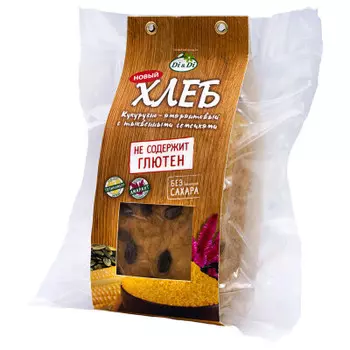 Хлеб безглютеновый кукурузно амарантовый с семенами тыквы 300 г ешь здорово