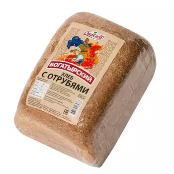 Хлеб богатырский с отрубями нарезанный 350 г экохлеб