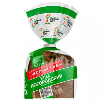 Хлеб богородский нарезанный 325г Свежий хлеб