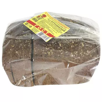 Хлеб бородинский формовой нарезанный 400г хлебозавод №3