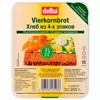 Хлеб из 4-х злаков нарезанный 250 г делба