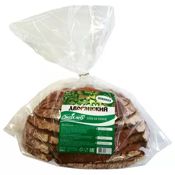 Хлеб на камне дворянский нарезанный 235г экохлеб