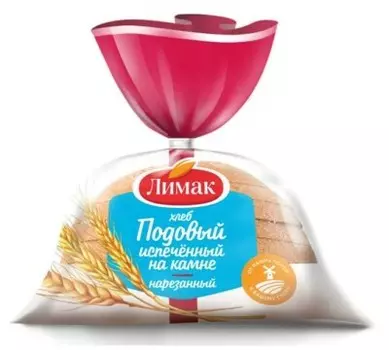 Хлеб подовый испеченный на камне нарезанный 350г лимак