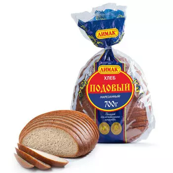 Хлеб подовый нарезанный 700г Лимак