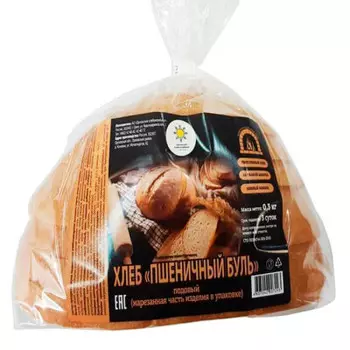 Хлеб пшеничный буль подовый нарезанный 300 г орловский хлебокомбинат