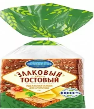 Хлеб тостовый злаковый нарезанный 250г Коломенское