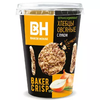 Хлебцы цельнозерновые овсяные с луком 90 г бейкер хаус