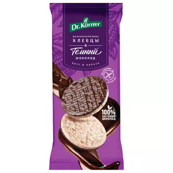 Хлебцы др. корнер 67 г рисовые с темным шоколадом