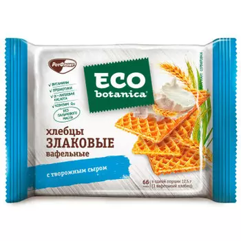 Хлебцы злаковые вафельные эко ботаника 75 г с творожным сыром и злаками