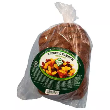 Хлебец с изюмом нарезанный 400г колос