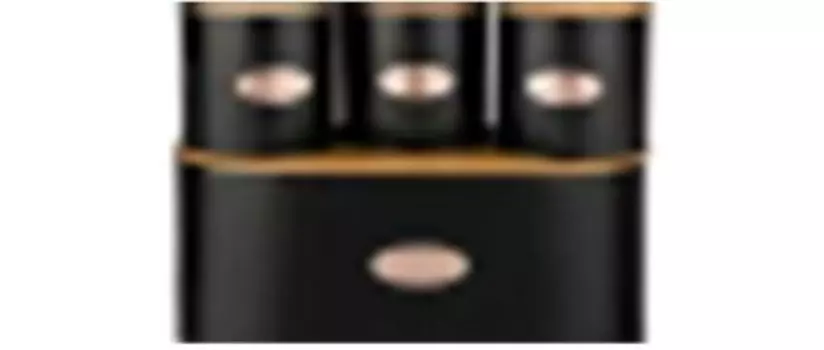 Хлебница агнесс 34*18*20 см черное золото металлическая+3 банки д/сыпучих продуктов 790-19 790-191