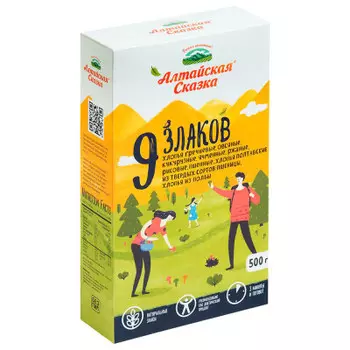 Хлопья 9 злаков Алтайская сказка 500г