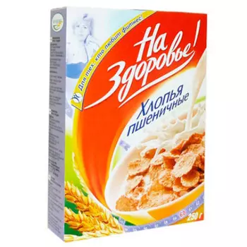 Хлопья кунцево 250г пшеничные кор