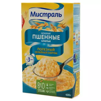 Хлопья мистраль 400 г пшенные