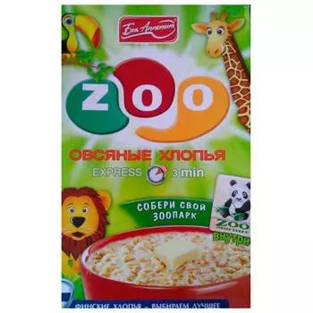 Хлопья овсяные бон аппетит 350г зоопарк