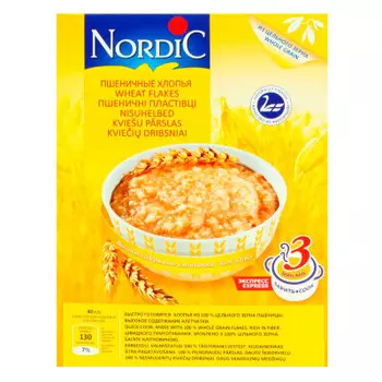 Хлопья пшеничные нордик 600г
