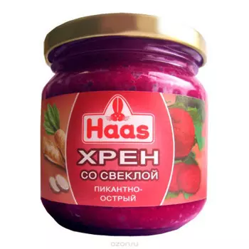 Хрен хаас 200 г со свеклой ст/б