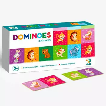 Игра настольная додо домино зверята