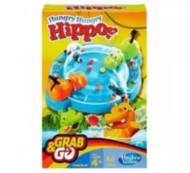 Игра настольная хасбро голодные бегемотики дорожная версия b1001