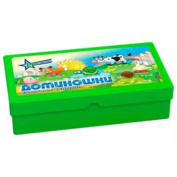 Игра настольная нордпласт домино большое звери 829