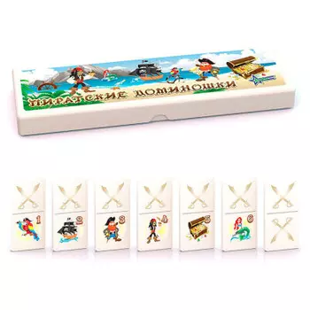 Игра настольная нордпласт домино малое пираты 843